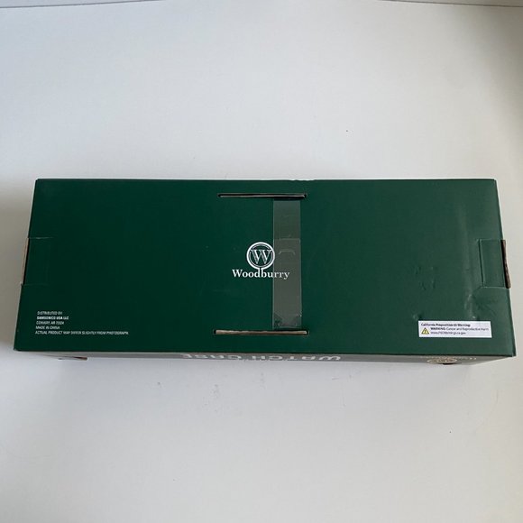 NEW Woodburry Men’s Six Slot 6 Piece Brown Faux Leather Watch Case Holder Box - Picture 4 of 6